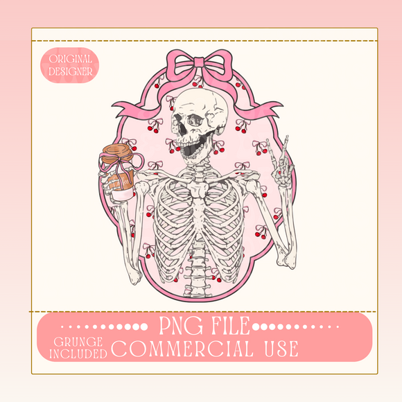 COQUETTE SKELETON CHERRY PNG