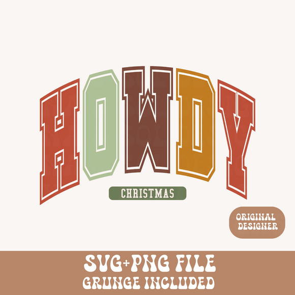 HOWDY CHRISTMAS SVG PNG